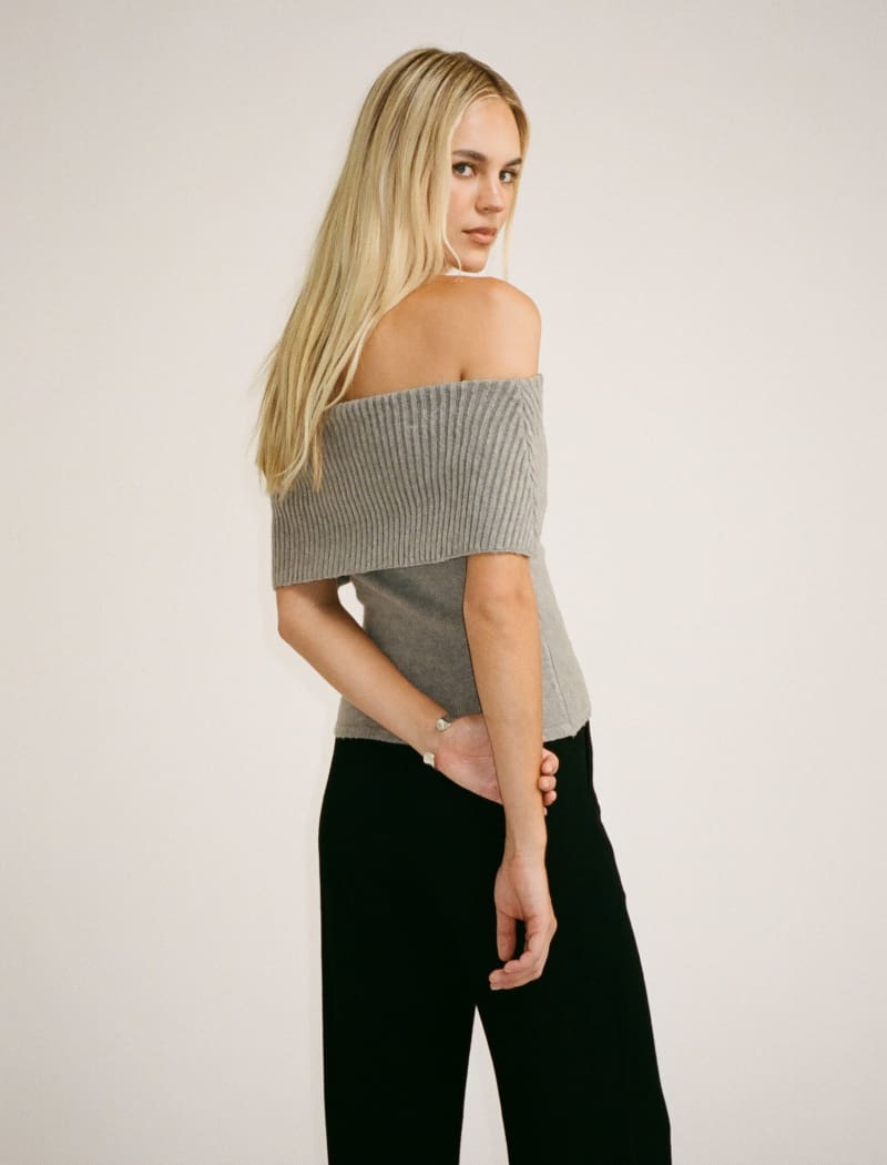 Fairfield Foldover Top | Heather Grey