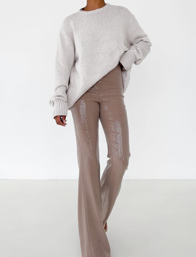 Falling Star Pant | Fawn Sequin - Pants