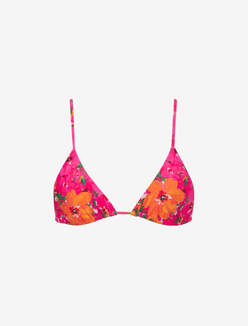 Hamptons Top | Electric Begonia - Swim Top