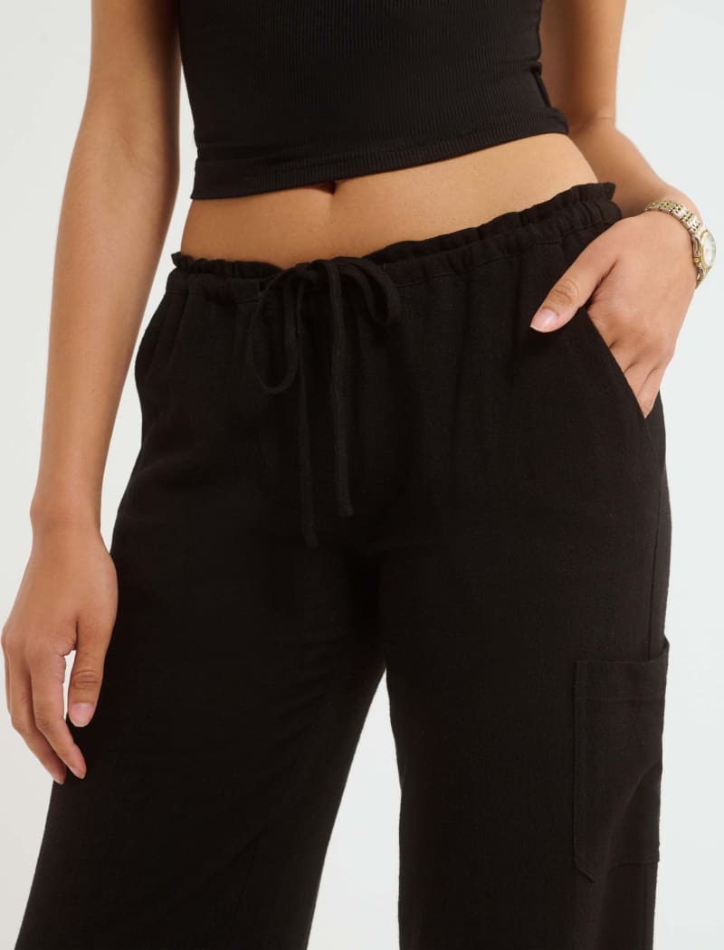 High Fidelity Pant | Black Linen - Pants