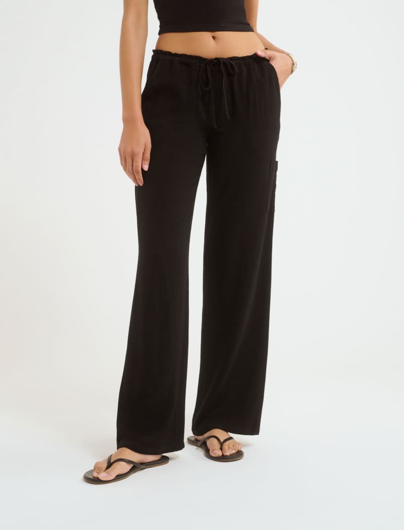 High Fidelity Pant | Black Linen - Pants