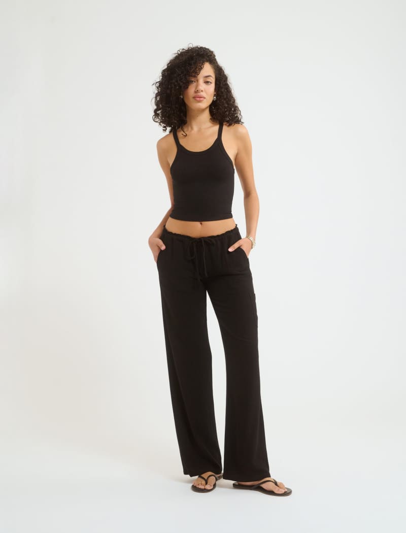 High Fidelity Pant | Black Linen - Pants