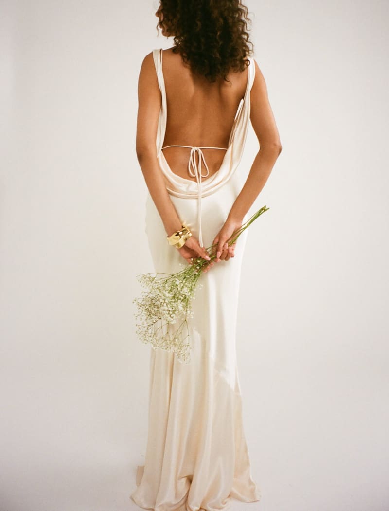 white christmas dresses Enslee Midi Dress - Ivory main image 0