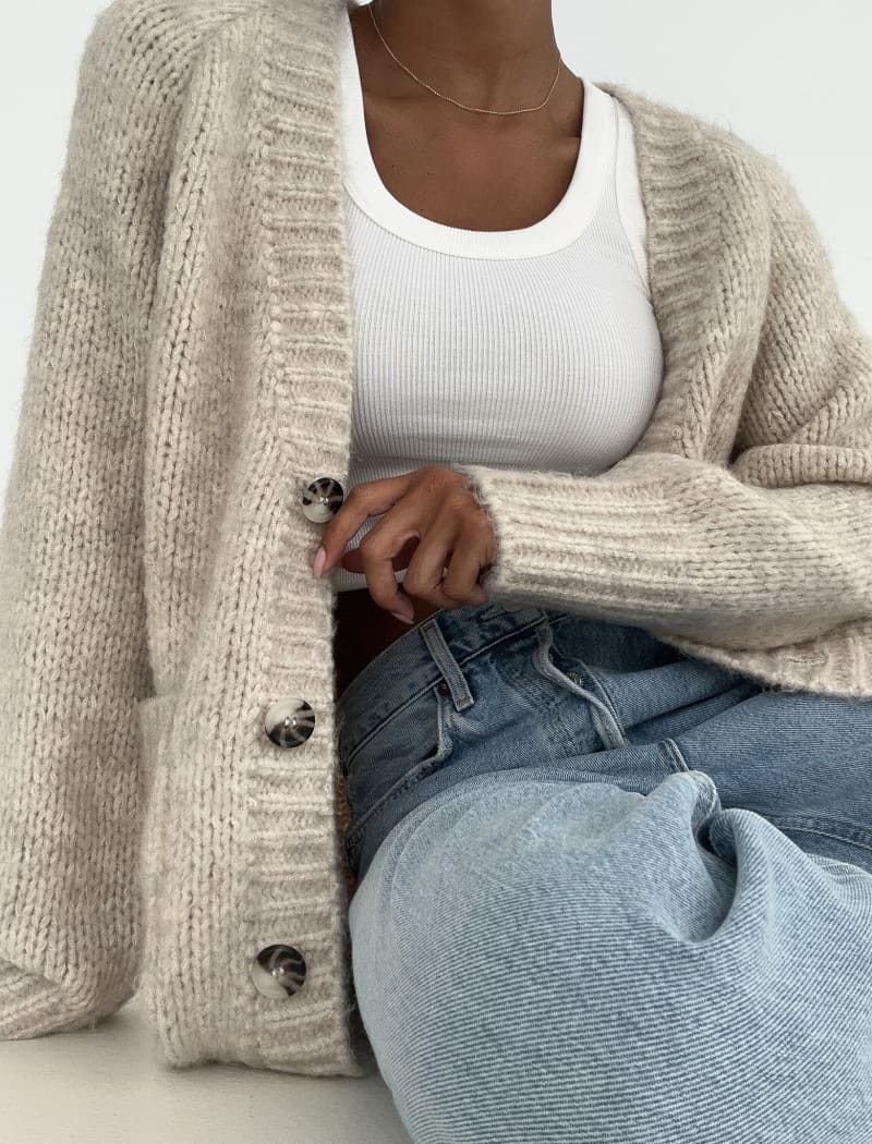 Jacksonhole Cardigan | Oat - Cardigan