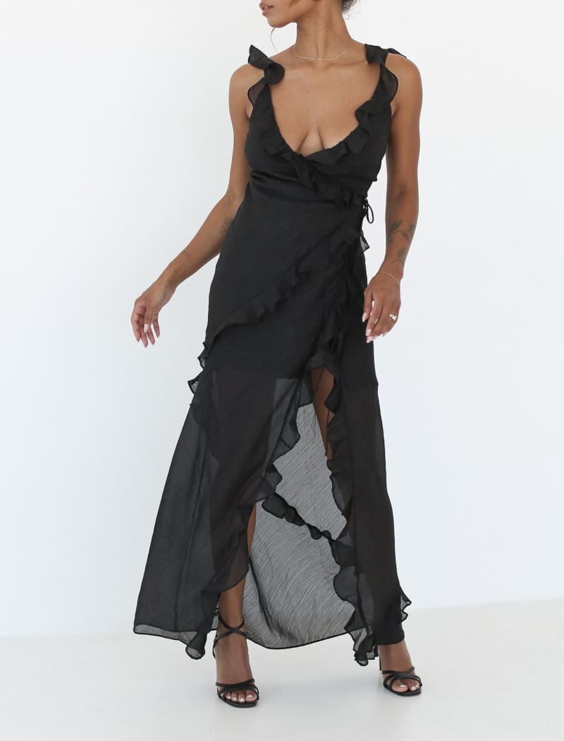 Just like Heaven Maxi Dress | Black Lurex - Maxi Dress