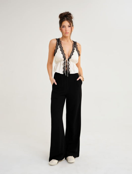 Lady Lace Top | Soft White - Camis and Tanks