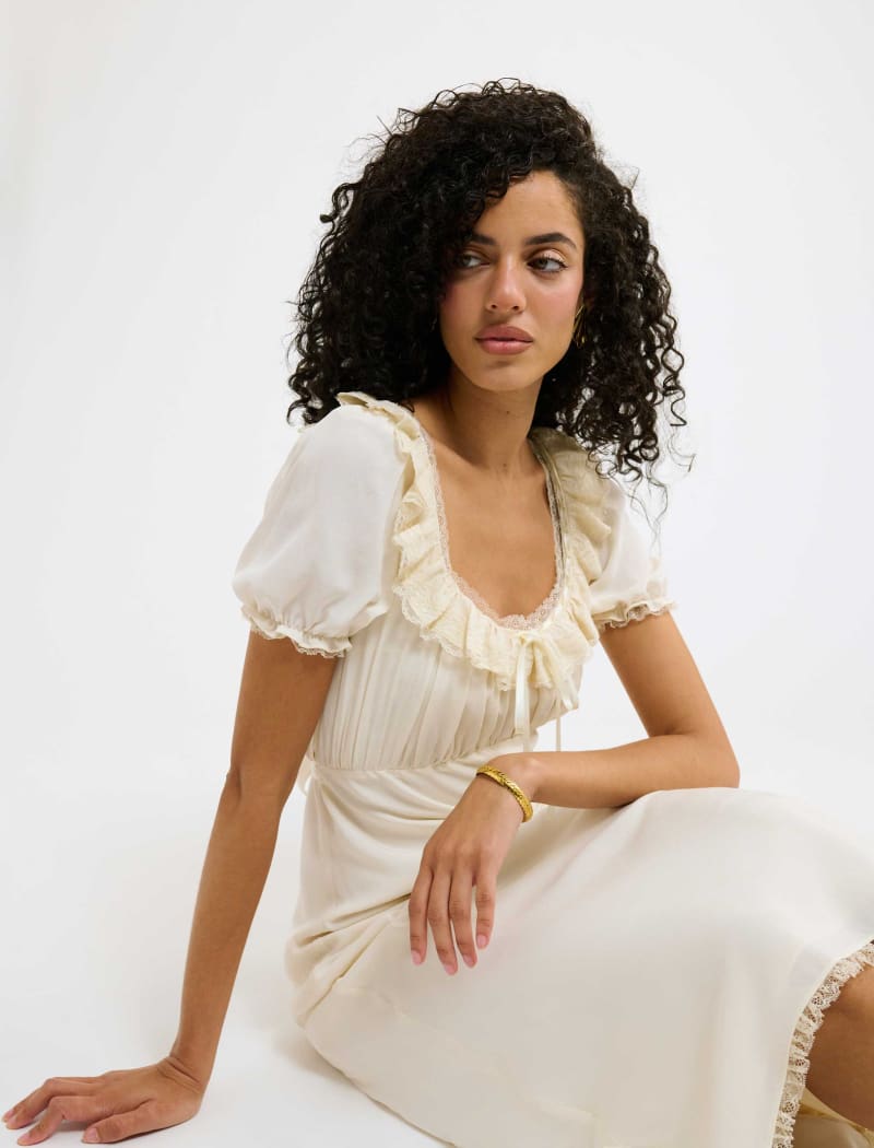 Little House Midi Dress | Cream - L Little House Midi Dress | Cream - L