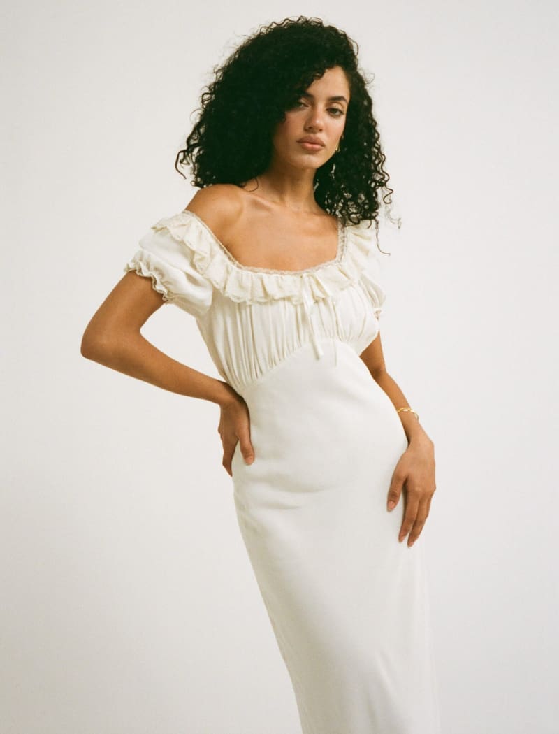 Little House Midi Dress | Cream - L Little House Midi Dress | Cream - L