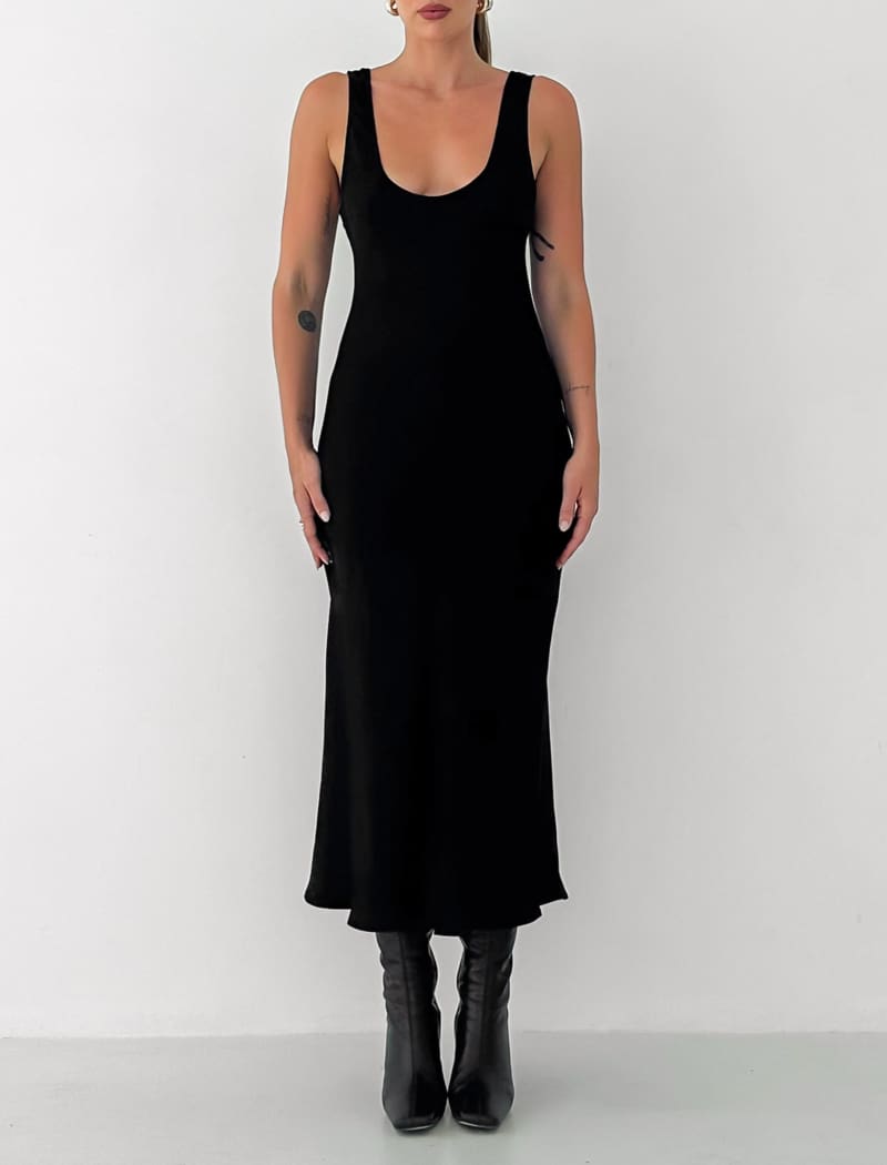 Market Midi Dress | Black - Midi Dress