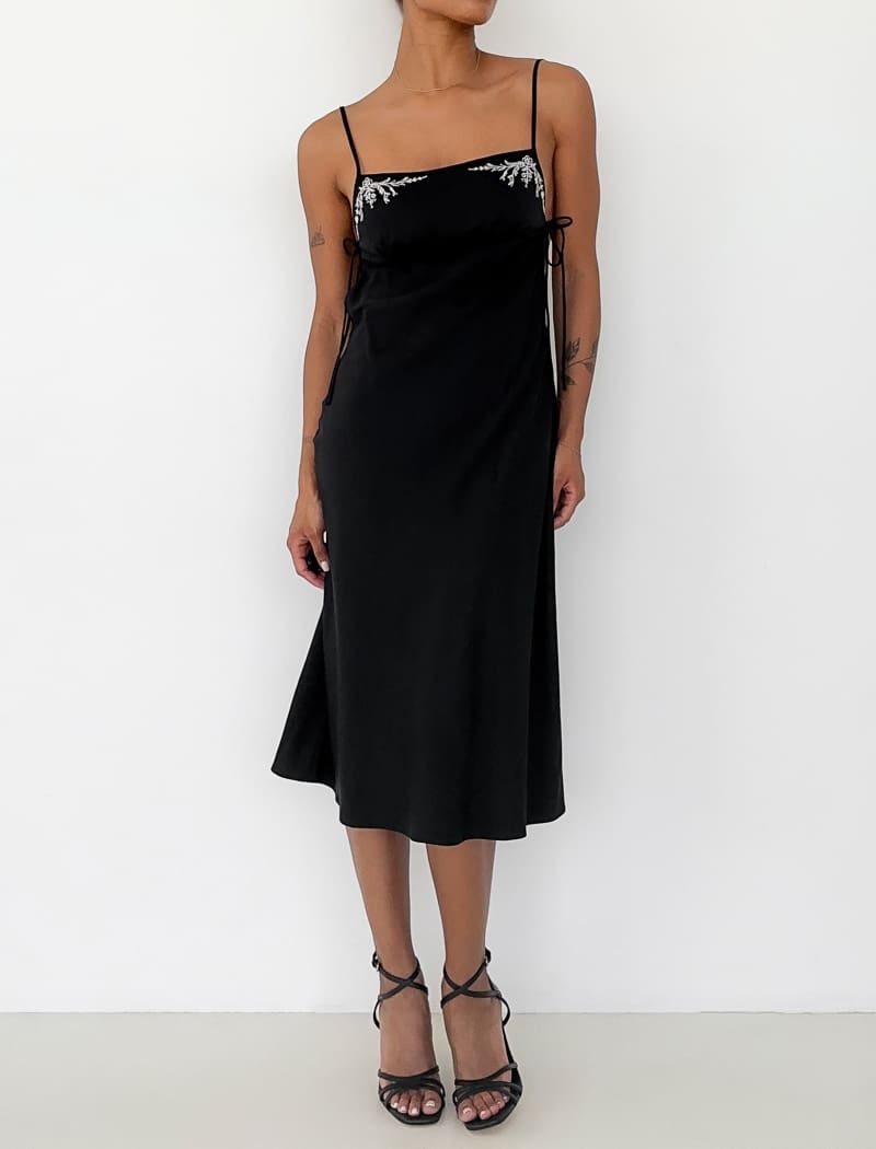 Meadow Midi Dress | Black - Midi Dress