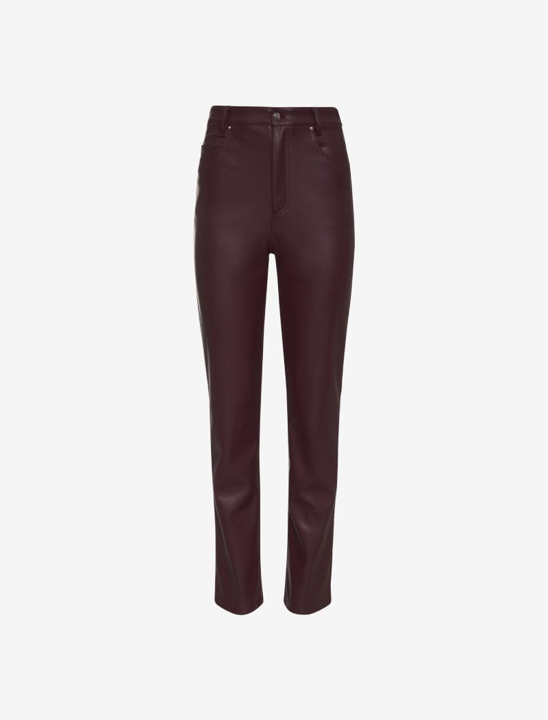 Morrison Leather Pant | Oxblood - Pants