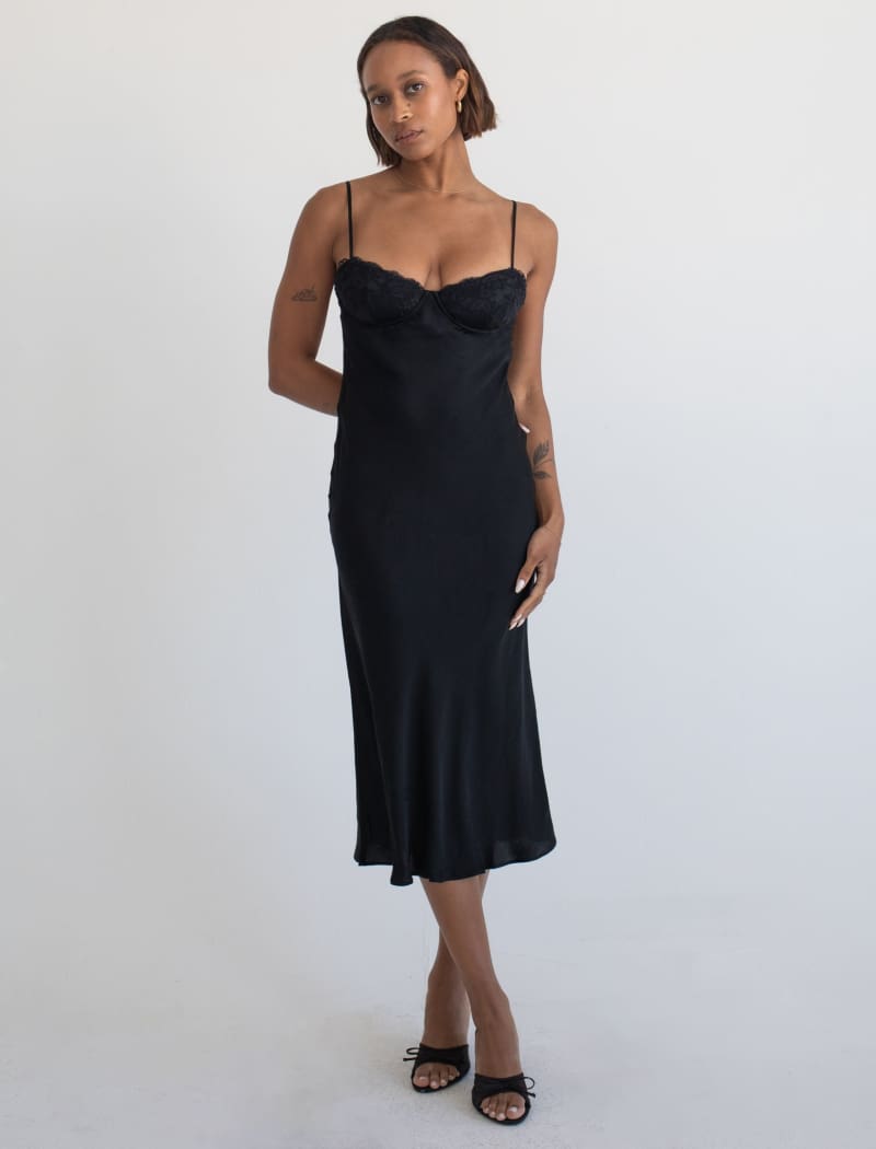 Negroni Midi Dress | Black Bamboo - Midi Dress