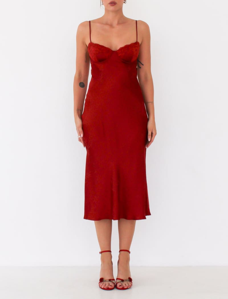 Negroni Midi Dress | Crimson Bamboo