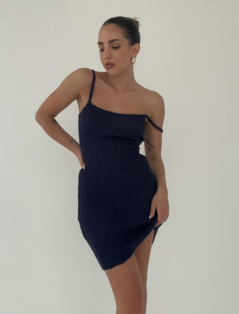 Night Moves Dress | Navy - Dresses