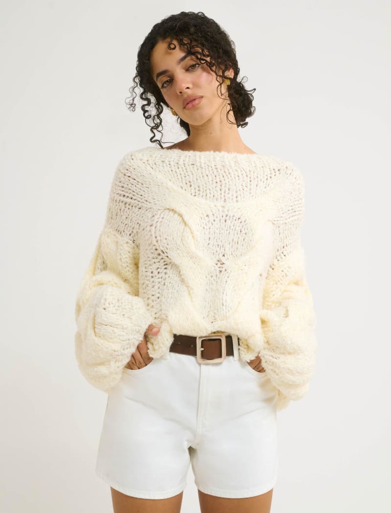 Nonna Sweater | Ivory - Sweaters