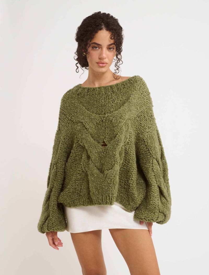 Nonna Sweater | Moss - Sweaters