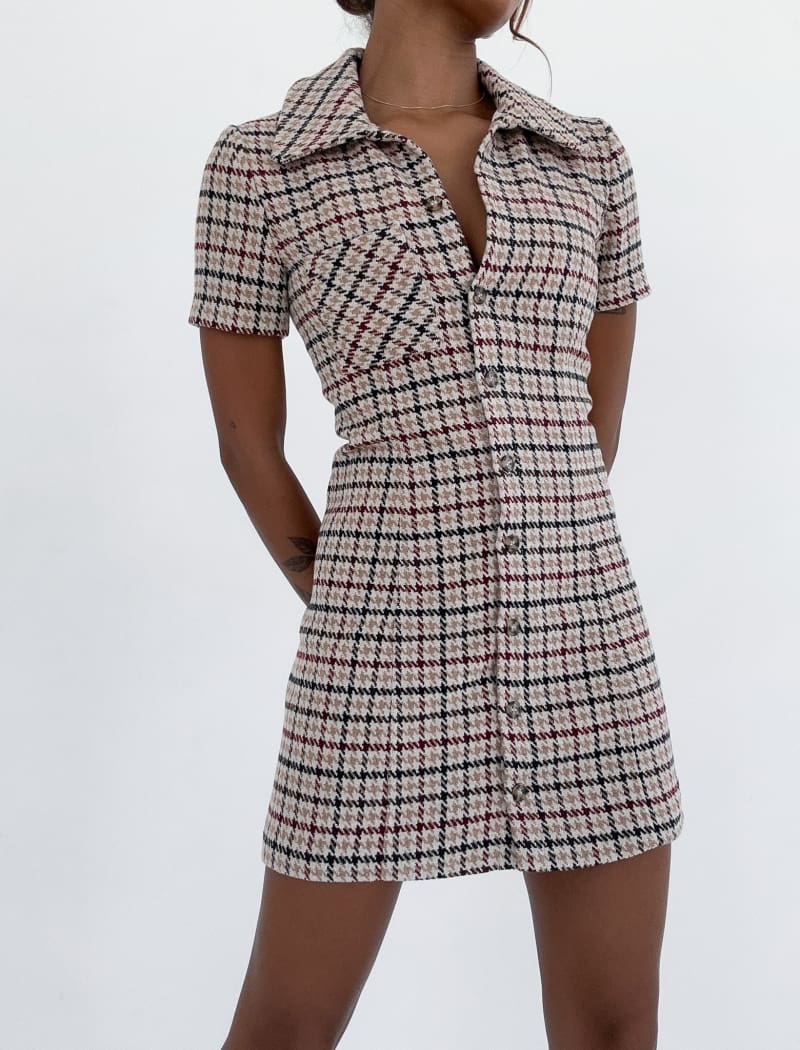Notting Hill Mini Dress | Newbury Plaid Tweed - Dresses