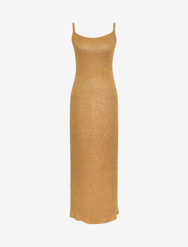 Palm Beach Maxi Dress | Gold Sequin - Maxi Dress