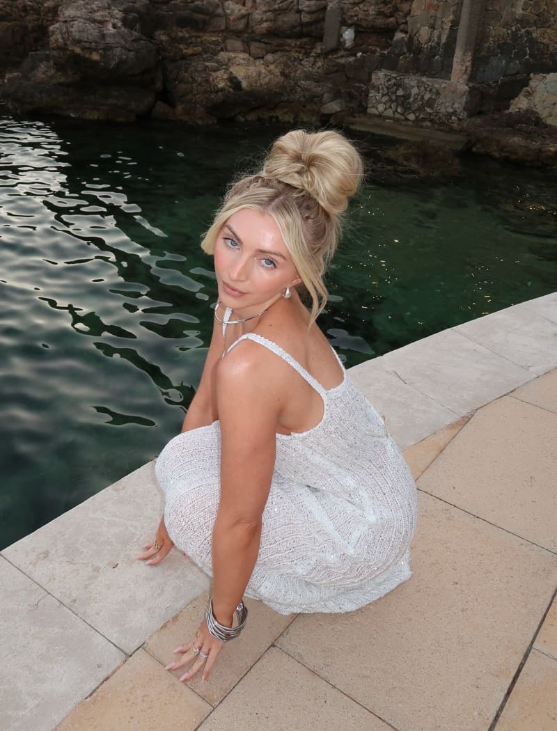 Palm Beach Maxi Dress | White Sequin - Dresses