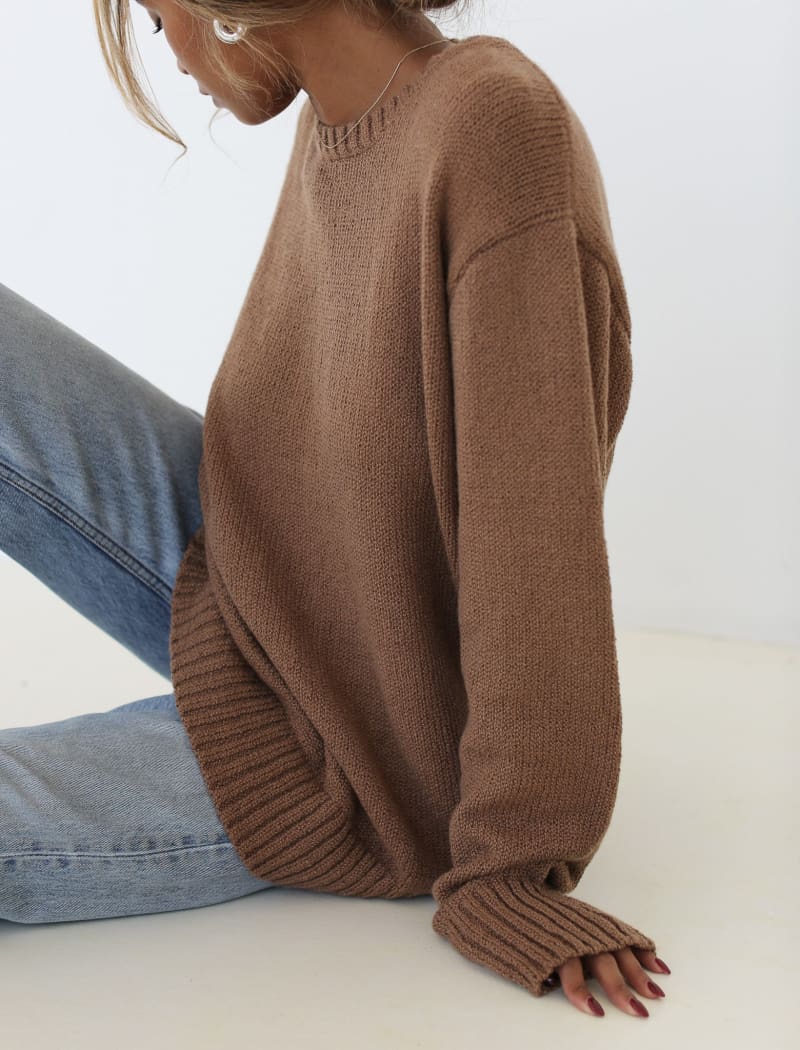 Park City Sweater | Camel - Knitwear