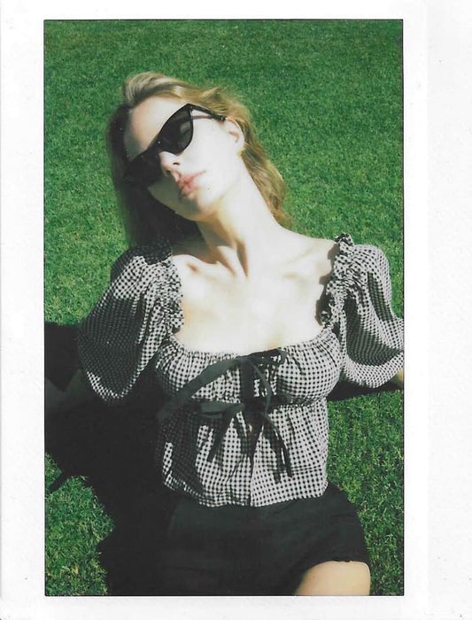 Parton Top | Black Gingham - Tops