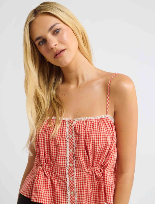 Picnic Tank | Cherry Gingham - Camis and Tanks