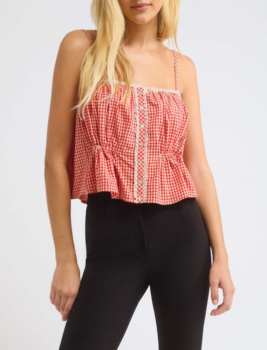 Picnic Tank | Cherry Gingham - Camis and Tanks