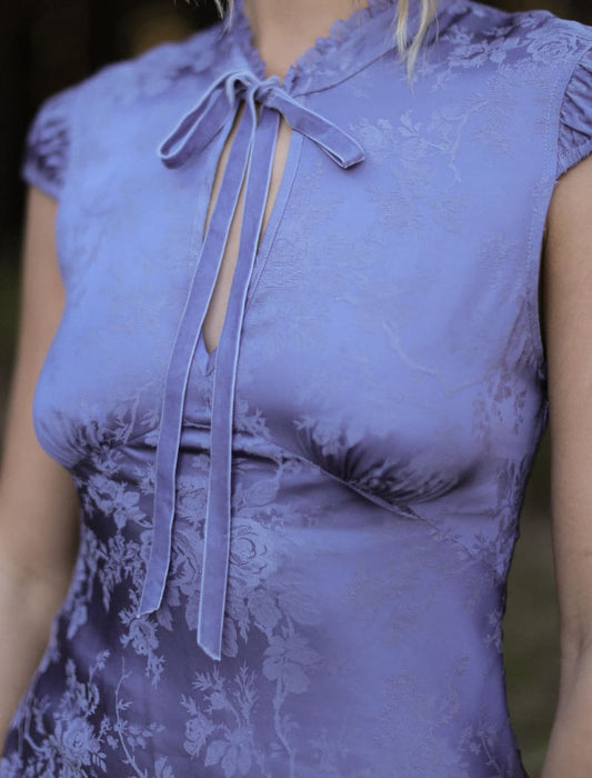 Portofino Maxi Dress | Indigo Jacquard - Maxi Dress