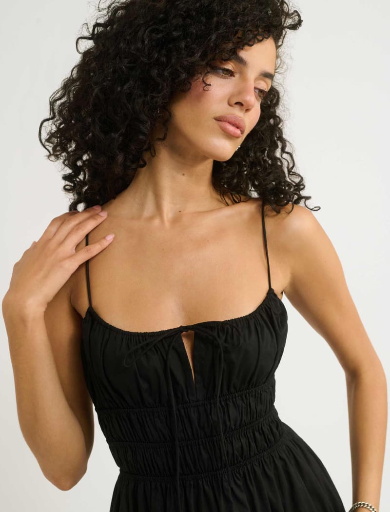 sachin and babi light blue dress Positano Midi Dress in Black