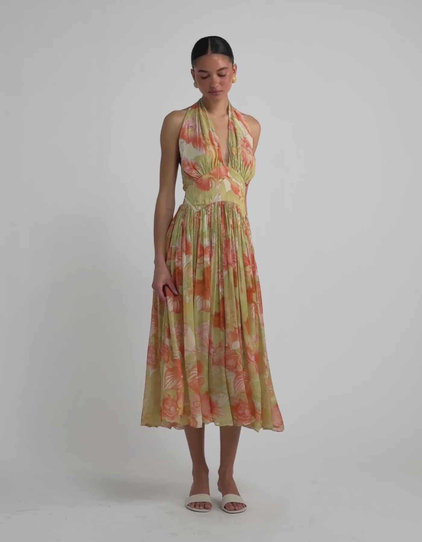 Boulevard Midi Dress | Botanical Sunrise
