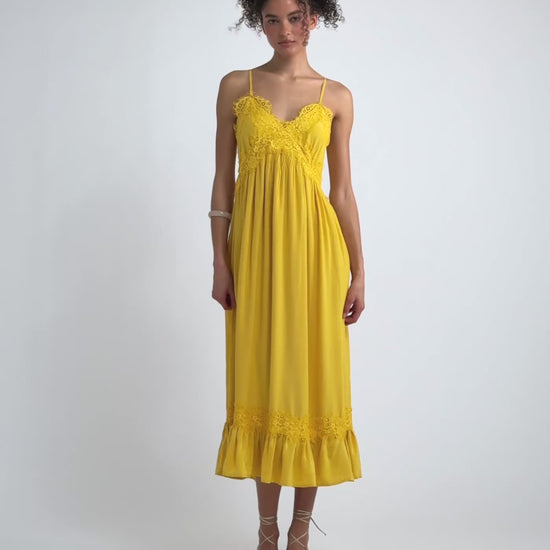 Driftlace Midi Dress | Marigold