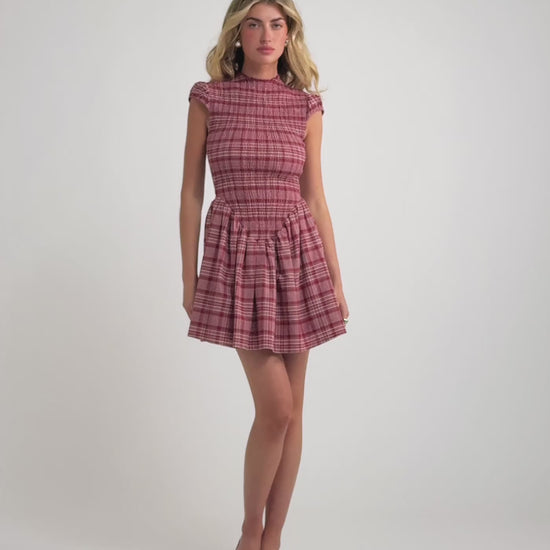 Barclay Mini Dress | Juneberry Plaid