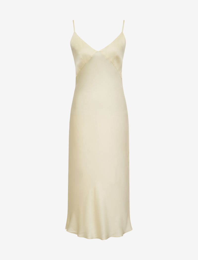 Riviera Slip Dress | Buttermilk - Midi Dress