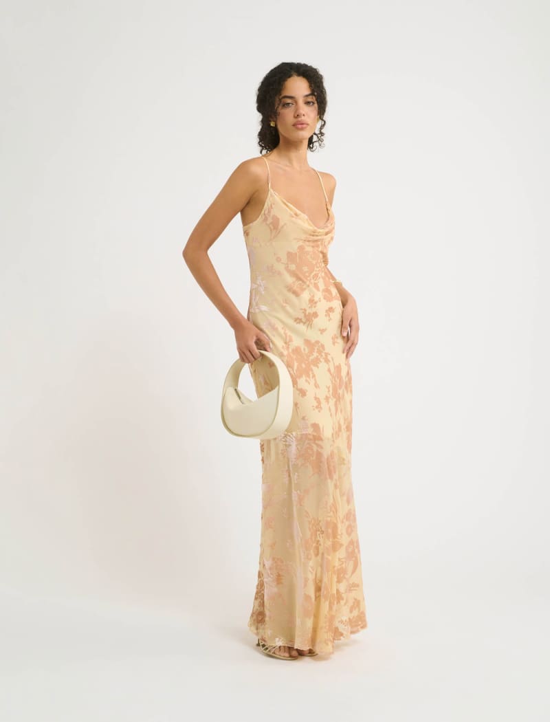 Santeria Maxi Dress | Blush Devore - Maxi Dress