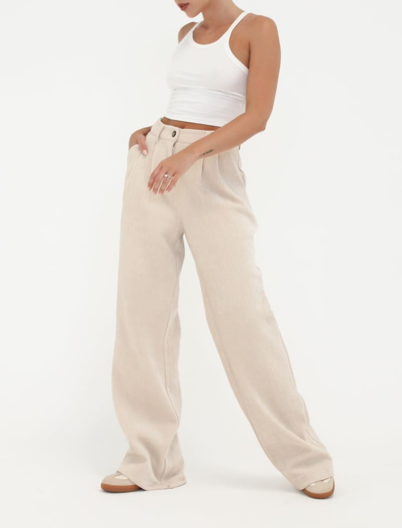 Simon Pant | Cream Corduroy - Pants
