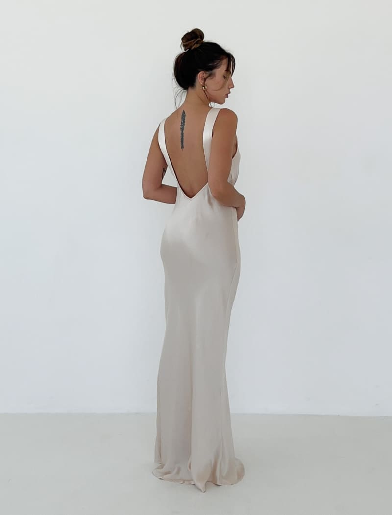 Sunset Strip Maxi Dress | Champagne - Dresses
