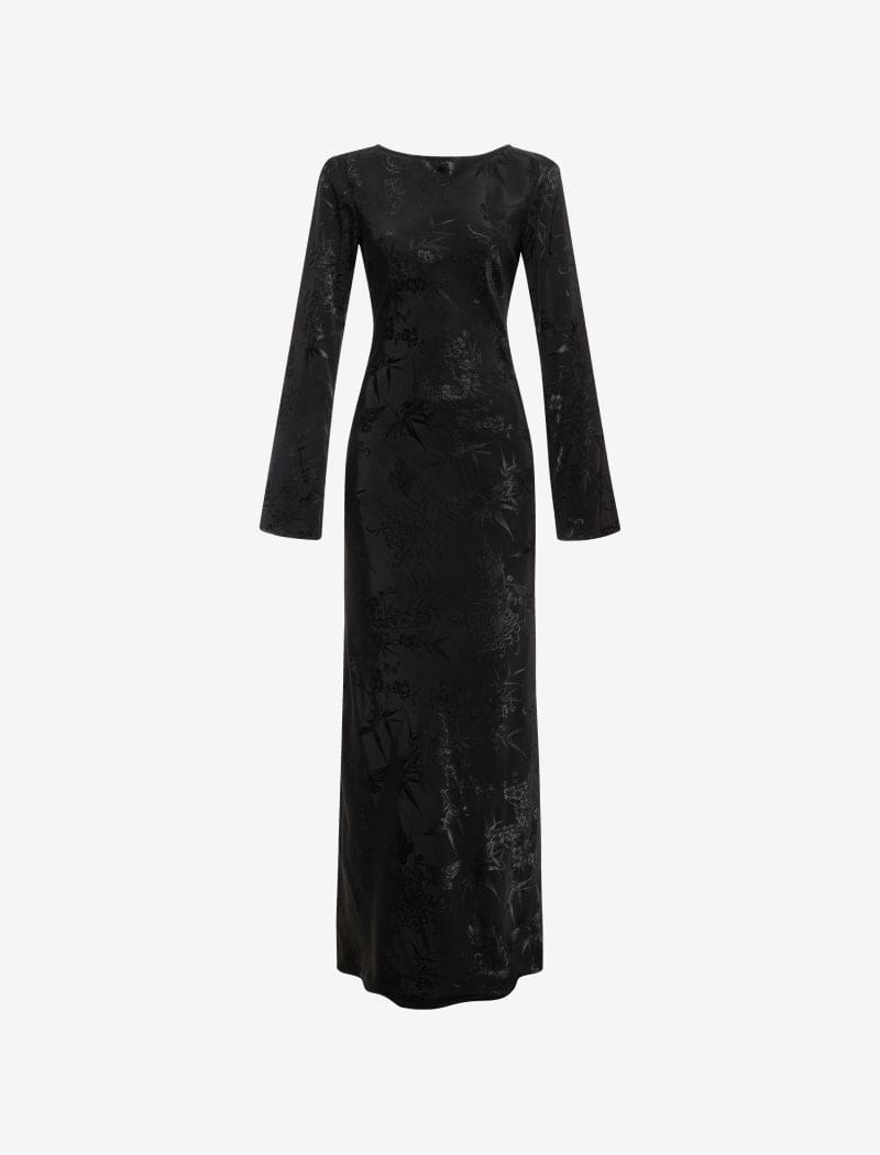 Sweet Talker Maxi Dress | Black Jacquard - Maxi Dress