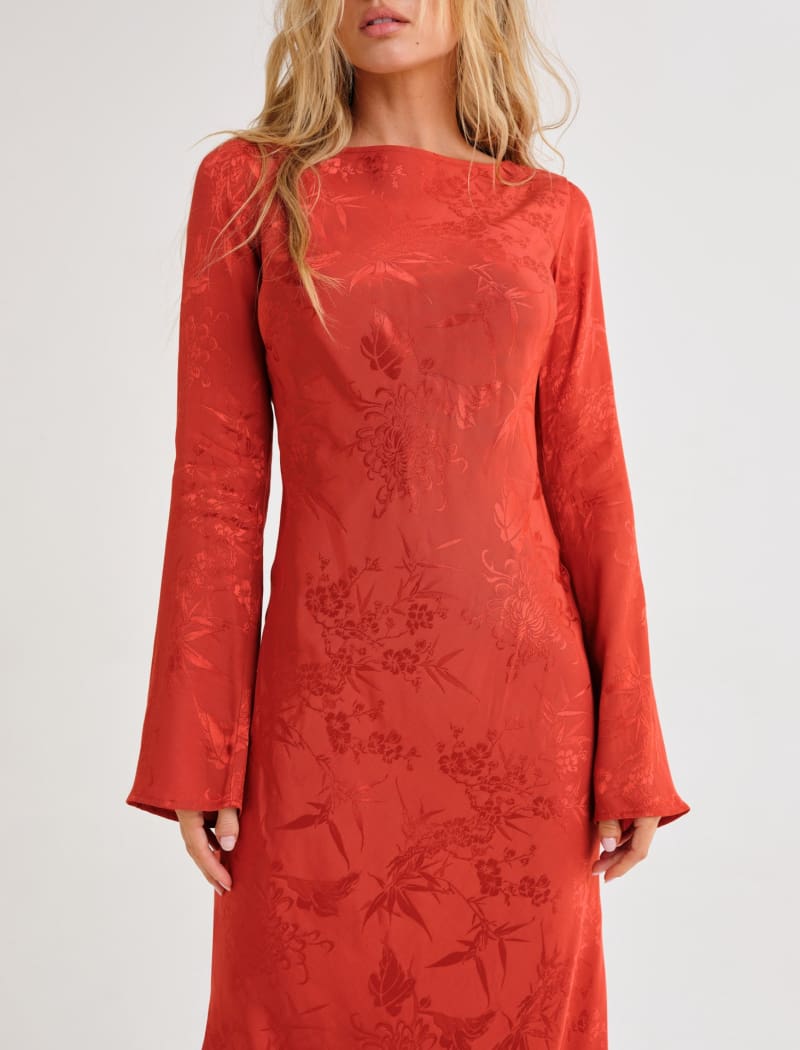 Sweet Talker Maxi Dress | Cinnamon Jacquard M Sweet Talker Maxi Dress | Cinnamon Jacquard M