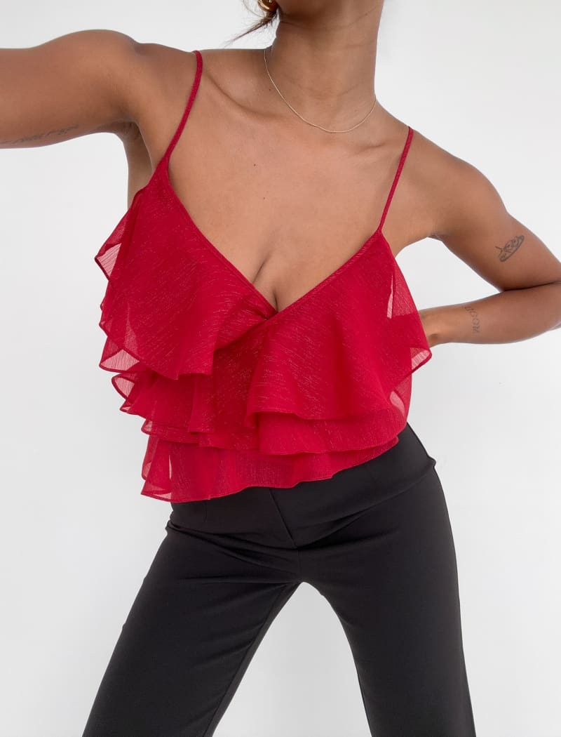 Tango Tank | Red Shimmer - Camis and Tanks