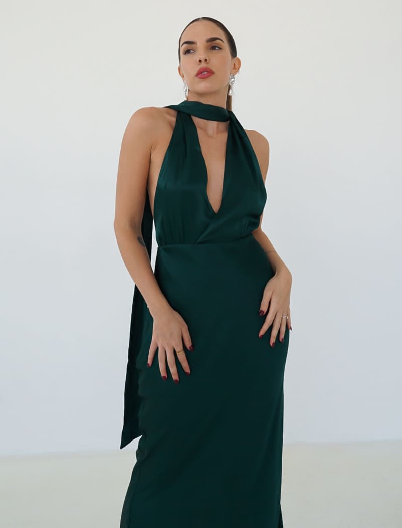 Thelma Midi Dress | Pine - Midi Dress