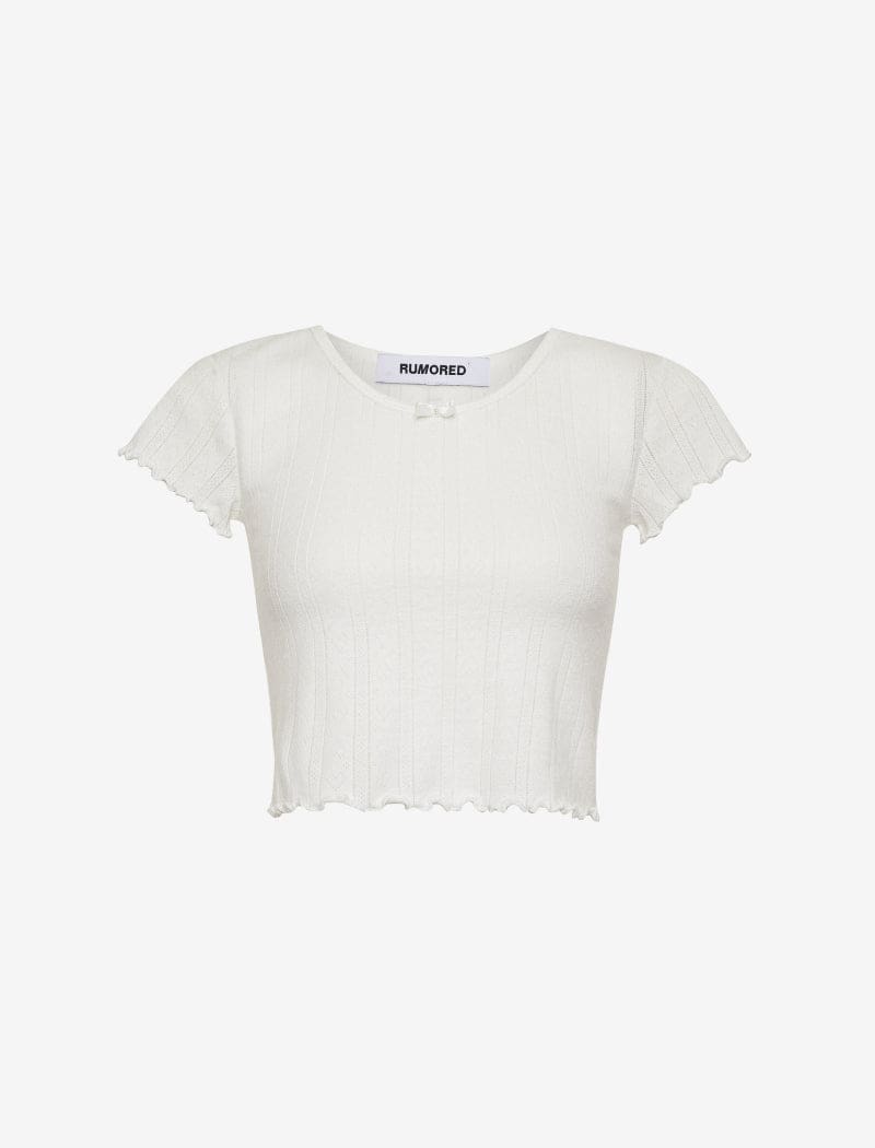 Topanga Tee | White Pointelle