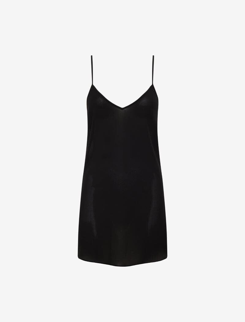 Under Slip Mini Dress | Black