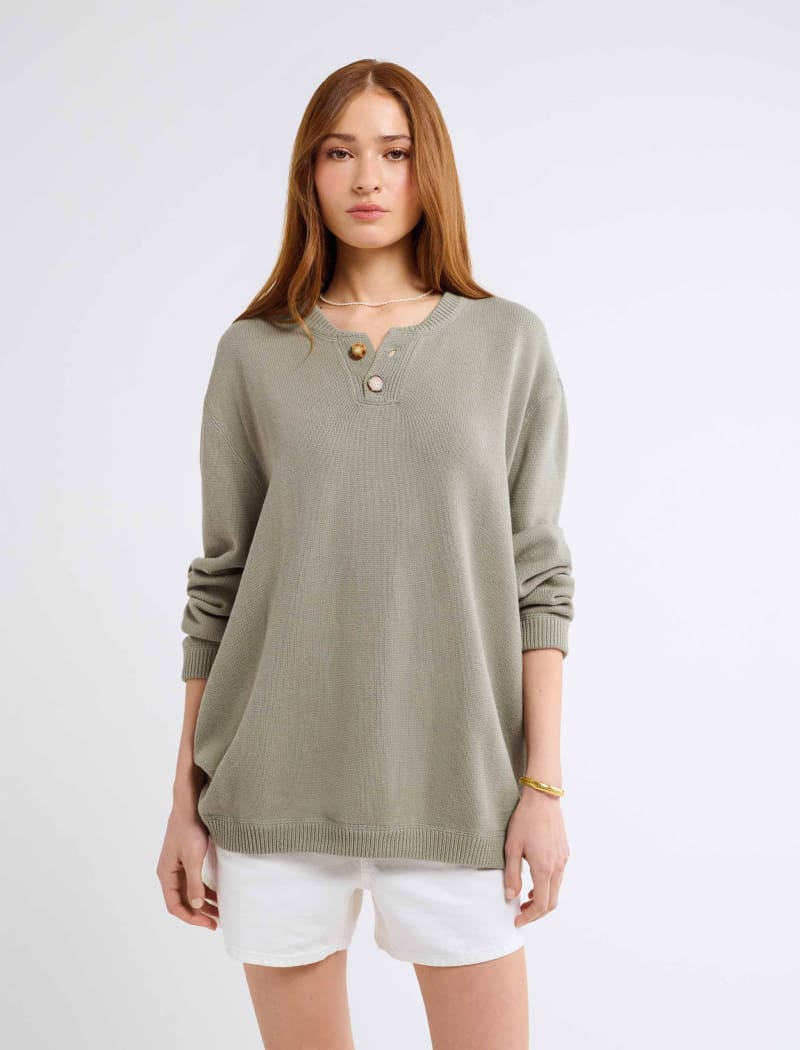 Varsity Henley | Sandstone - Sweaters