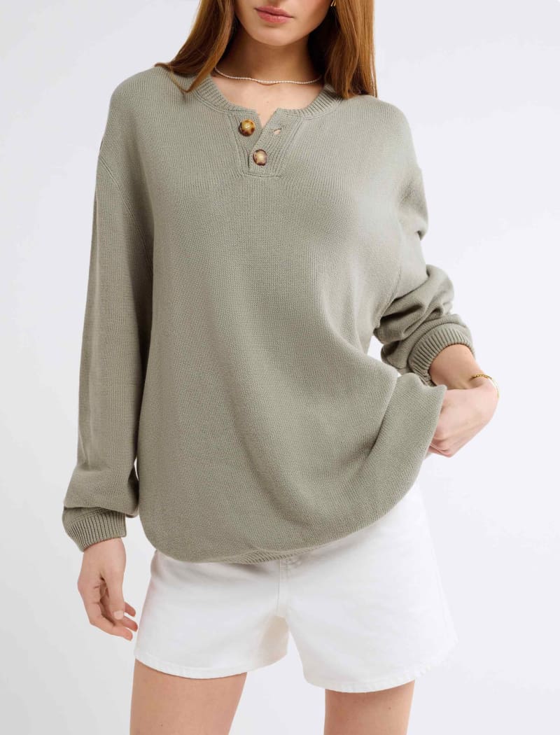 Varsity Henley | Sandstone - Sweaters