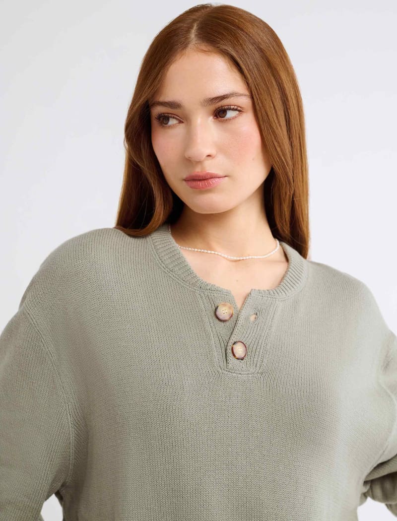Varsity Henley | Sandstone - Sweaters