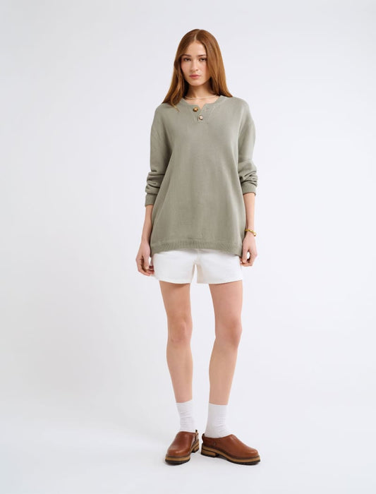 Varsity Henley | Sandstone - Sweaters