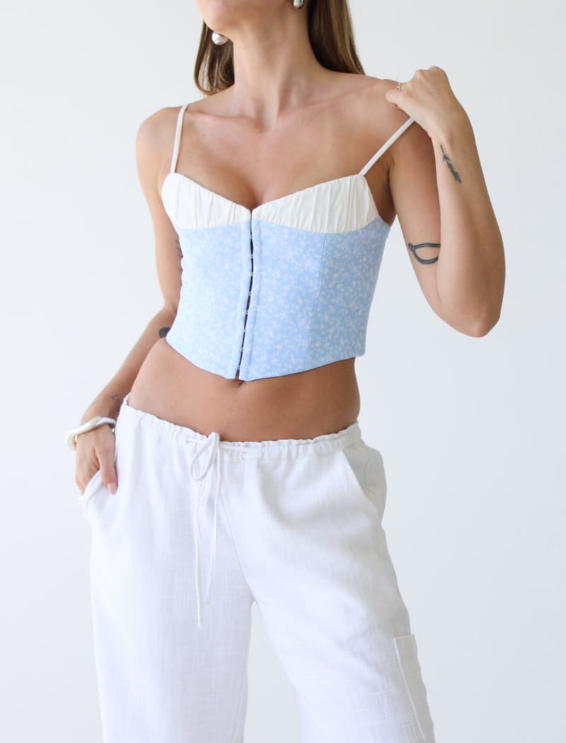 Versailles Corset | French Blue - Bustiers and Corsets