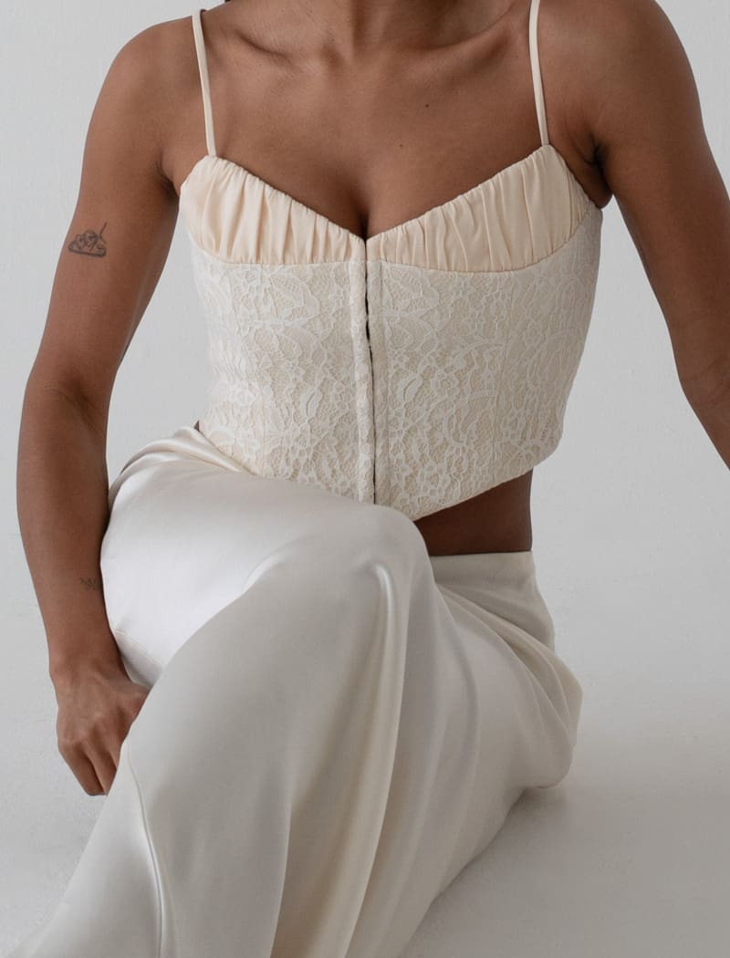Versailles Corset | White Lace/Ivory - Bustiers and Corsets