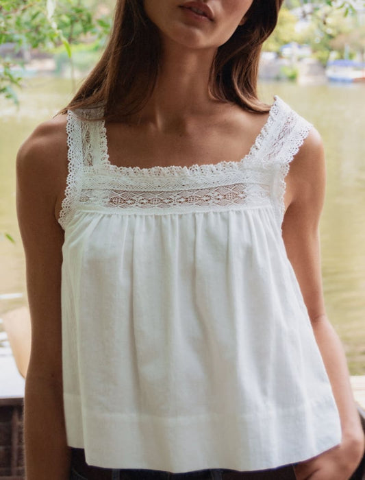 Willow Top | White - Camis and Tanks